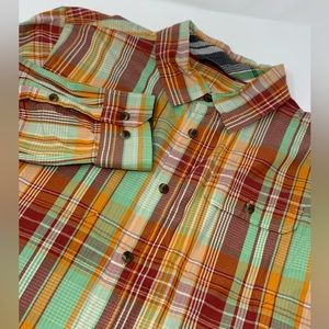 The North Face Men’s Long Sleeve Cotton Rip Stop Button Down Sz Large U1